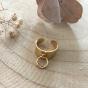 Adjustable ring Hill with round ring gold or silver Souris Grenadine