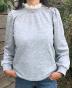 Sweatshirt in melange grey with removable lace collar Souris Grenadine