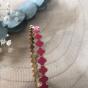 Zoom bracelet Milë Mila avec croix émaillées rose fuchsia Souris Grenadine